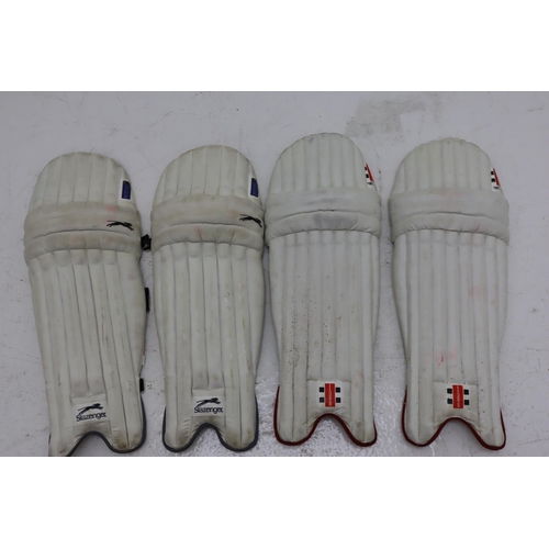 555 - Two Pairs of Cricket Batting Pads (Slazenger Super Tour and GN X Warrior), In A Gray-Nicolls Cricket... 