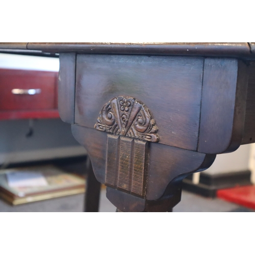 559 - Vintage English Gate Leg Drop Leaf Table with Four Matching Sprung Based Chairs Standing Proudly on ... 