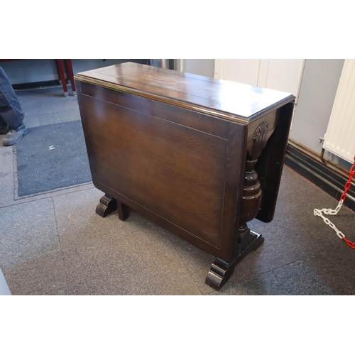 559 - Vintage English Gate Leg Drop Leaf Table with Four Matching Sprung Based Chairs Standing Proudly on ... 