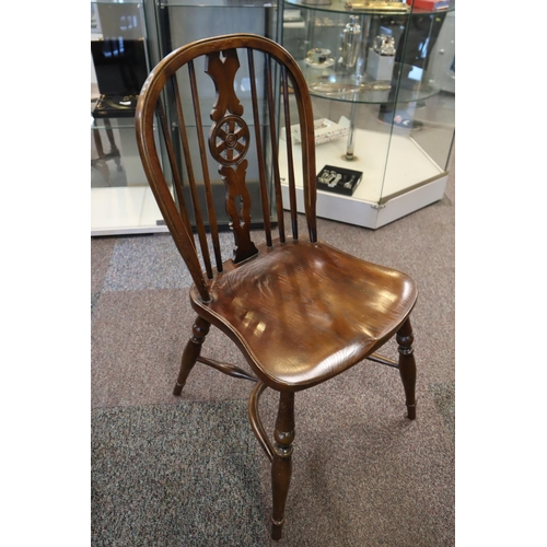 560 - Antique Georgian Oak Midi Sized Tilt Top Table and Three Oak Wheel Back Chairs in fantastic Conditio... 