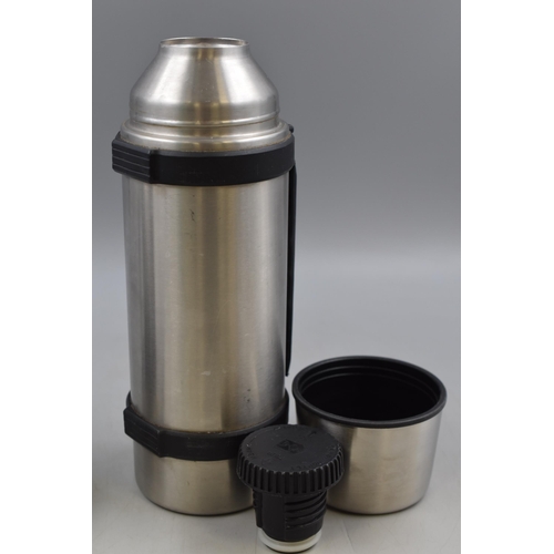 608 - Two Stainless Steel Thermos Flasks of Different Size, One ( Probably Both) Made by AZTEC, Largest ap... 