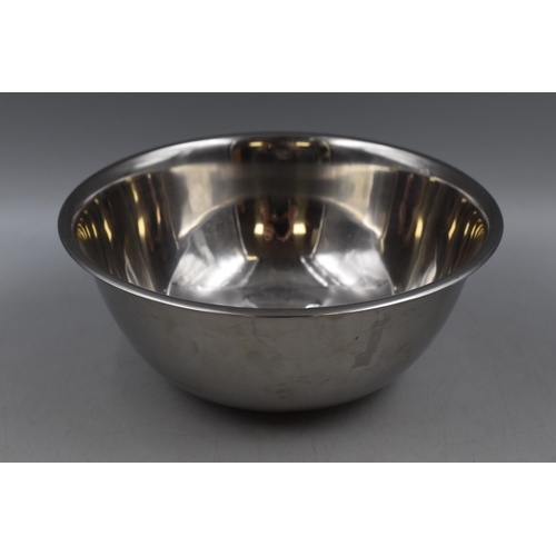 609 - Selection Of Stainless 3 Cooking Bowls And 1 Tray