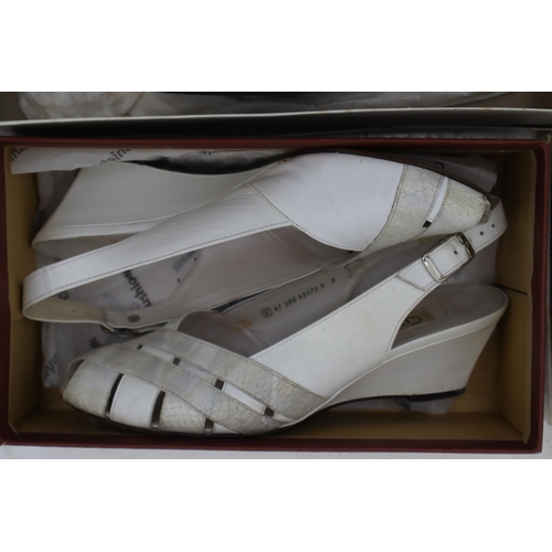 585 - Eight Pairs of Ladies Size 7 Shoes including Saxone, Vernon Humpage, Gabor, and Lotus all in Boxes