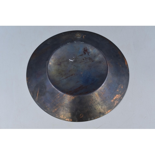 619 - Copper Plate Wall Decoration Of Egyptian Pharaohs With Art Of Dung Beetles Around Plate