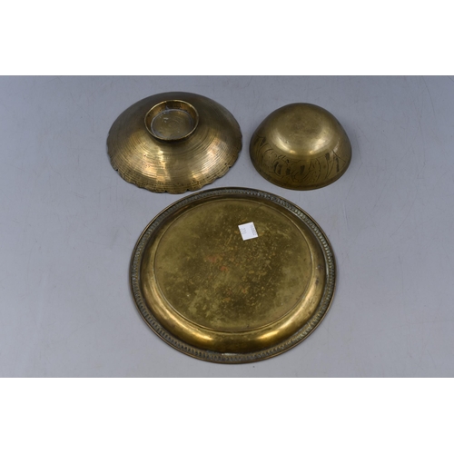 622 - Selection Of Chinese Etched Brassware Set