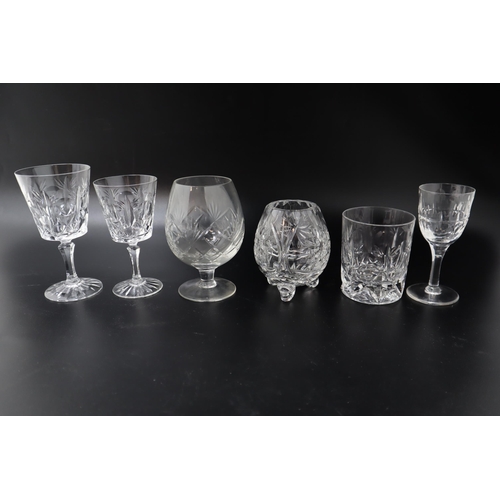 636 - Two decanters, set of 6 whisky glasses, fruit Bowl and More