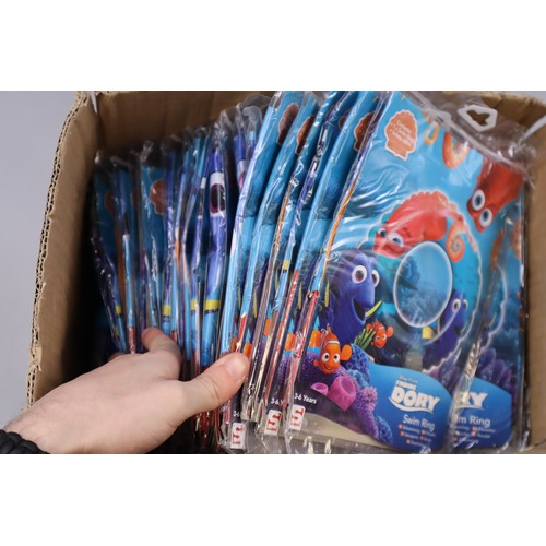 467 - A Selection of Approx 50 Child's Finding Dory Swim Rings, In Packaging.