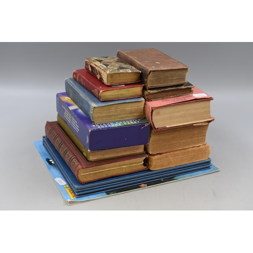 453 - Selection of Both Vintage and Modern Books including Moores Political Works, Pears Encyclopedia, and... 