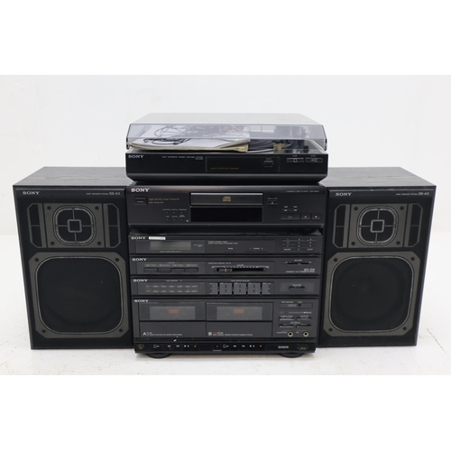 410 - Sony XO-D3 Compact HIFI System With PS-LX45P Turntable Comes With Sony SS-A3 2-Way System Speakers