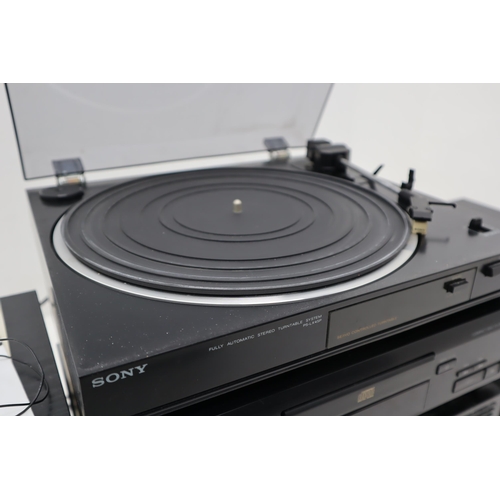 410 - Sony XO-D3 Compact HIFI System With PS-LX45P Turntable Comes With Sony SS-A3 2-Way System Speakers