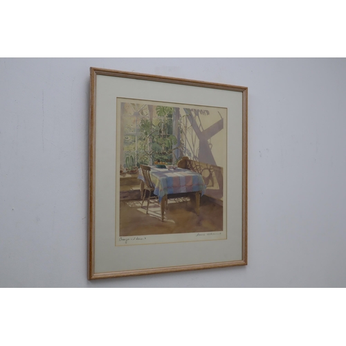 Framed and Glazed Print entitled Oranges and Lemons. Signed by
