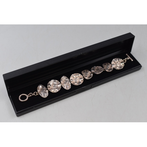 16 - Silver 925 Arts & Crafts Style Bracelet with Presentation Box