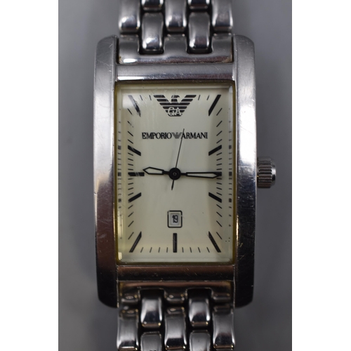 33 - Emporio Armani Date Quartz Watch (Working)