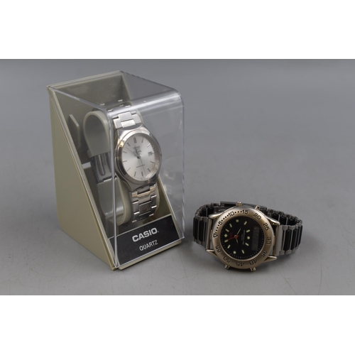 40 - Cased Casio Encana Quartz and a Time Quartz Analogue