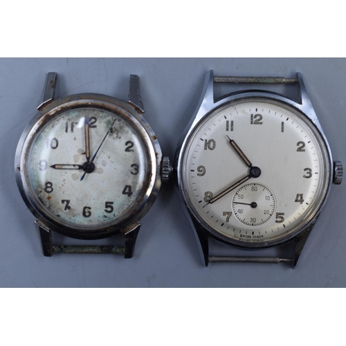 45 - A Selection of Six Gents Watch Heads, Includes Smiths, Avia and More.