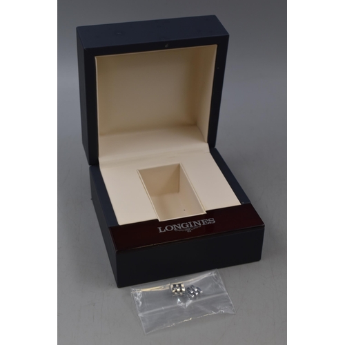 46 - Longines Watch Box with Instruction Manual, Spare Links and Outer Protective Box