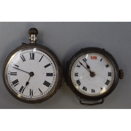 53 - A Selection of Ten Vintage Ladies Watch Heads and Pocket Watches, Includes Four Silver. For Spares a... 