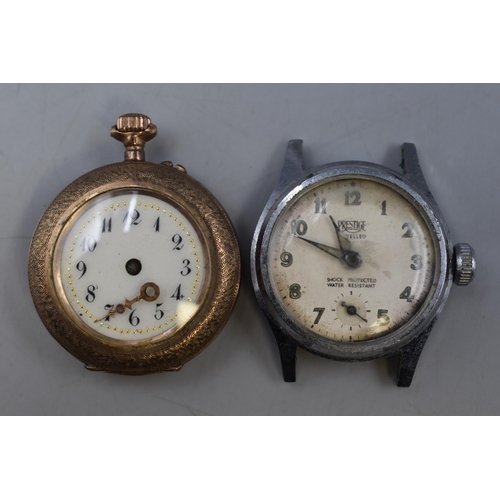 53 - A Selection of Ten Vintage Ladies Watch Heads and Pocket Watches, Includes Four Silver. For Spares a... 