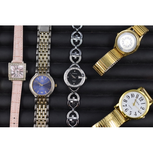 65 - Selection of 8 Ladies Watches including Boxed Love Rocks, Geneva, Dimpax, Sekonda and More (All work... 