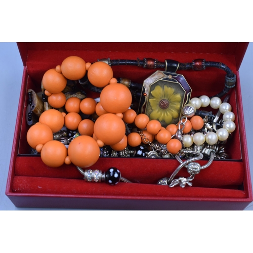 67 - Jewellery Box containing a selection of items including Samuel Bracelet, Beaded Necklace and Gold Pl... 