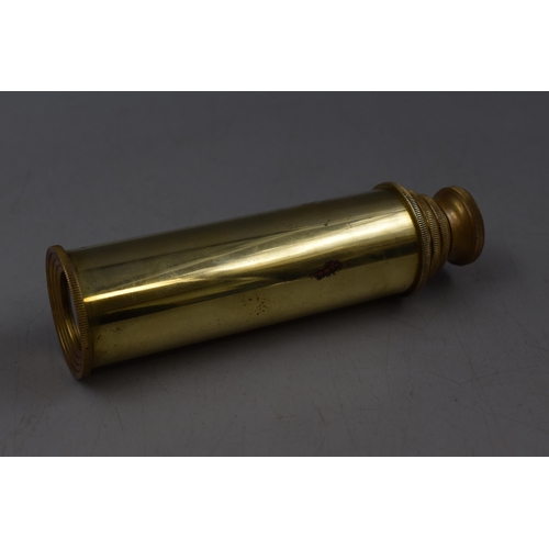 76 - A Brass Four Drawer Telescope, Approx 15.5