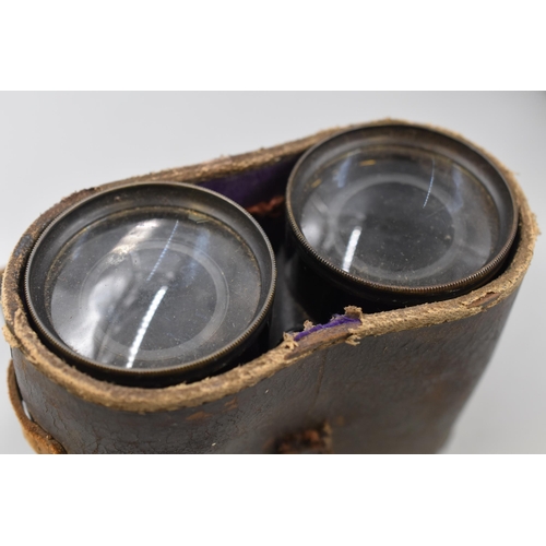 263 - A Pair of Early 20th Century Binoculars in Leather Case, And A Pair of Opera Glasses.