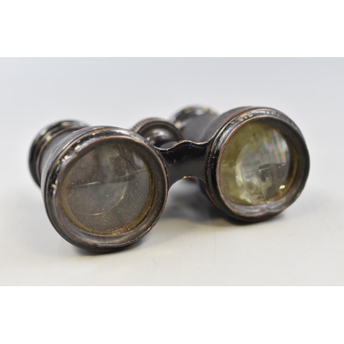 263 - A Pair of Early 20th Century Binoculars in Leather Case, And A Pair of Opera Glasses.