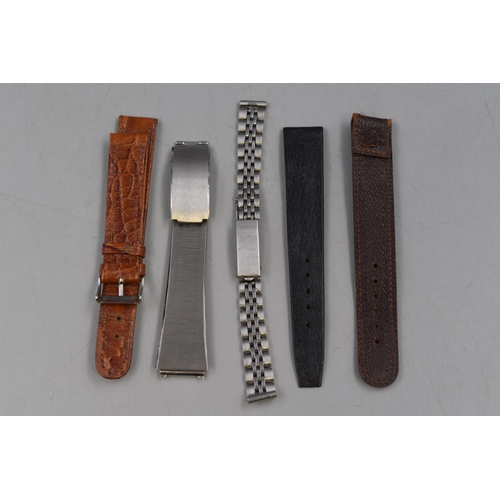 64 - A Large Selection of Vintage Leather and Metal Watch Straps.