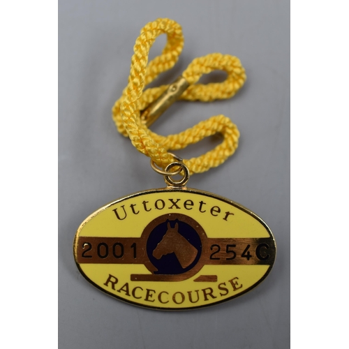 91 - Selection of 12 Enamelled Members Racecourse Badges from Bangor-on-Dee, Newcastle, and Uttoxeter (Da... 