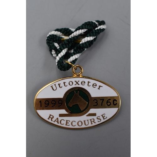 91 - Selection of 12 Enamelled Members Racecourse Badges from Bangor-on-Dee, Newcastle, and Uttoxeter (Da... 