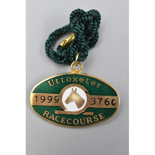 91 - Selection of 12 Enamelled Members Racecourse Badges from Bangor-on-Dee, Newcastle, and Uttoxeter (Da... 