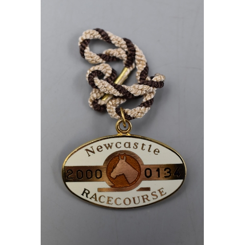 91 - Selection of 12 Enamelled Members Racecourse Badges from Bangor-on-Dee, Newcastle, and Uttoxeter (Da... 