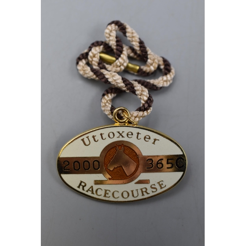 91 - Selection of 12 Enamelled Members Racecourse Badges from Bangor-on-Dee, Newcastle, and Uttoxeter (Da... 