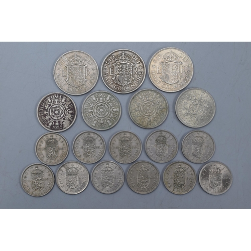 112 - A Selection of Queen Elizabeth II Pre Decimal Coinage, Four Half Crowns, Four Florins and Eighteen S... 