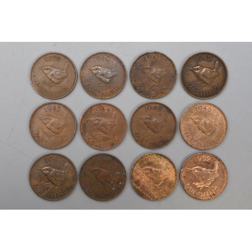 115 - A Selection of Twenty Five George VI Farthing Coins.