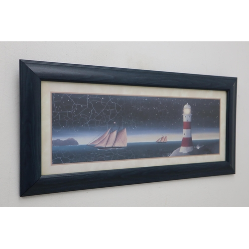 479 - Two Nautical themed prints in Framed and Glazed Mounts (58cm x 27cm)