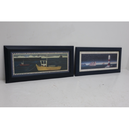 479 - Two Nautical themed prints in Framed and Glazed Mounts (58cm x 27cm)