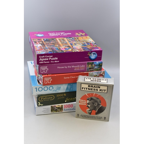 485 - Mixed Lot to include Boxed Jigsaws and a Brain Fitness Game