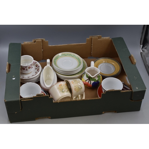 491 - Selection of Cups, Saucers and Jugs including Fine Bone China