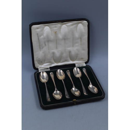 25 - Set of Six Hallmarked Tea Spoons in Case