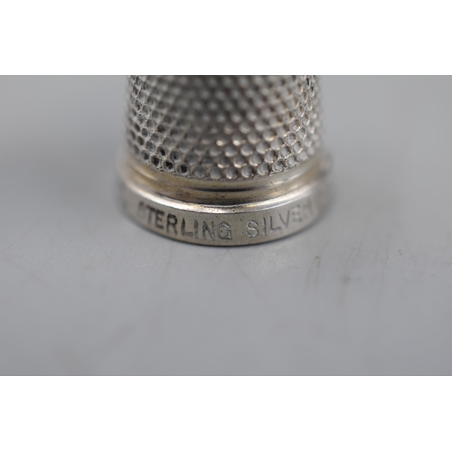 32 - Four Sterling Silver Thimbles