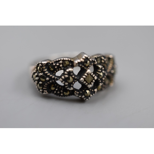 49 - Two Marcasite Silver Rings.