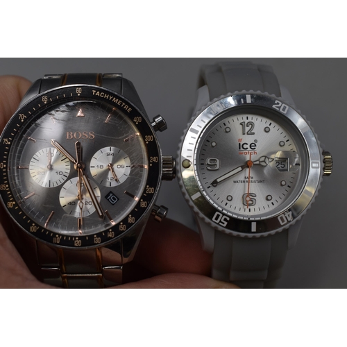 79 - Two Gents Watches by Boss and Ice.