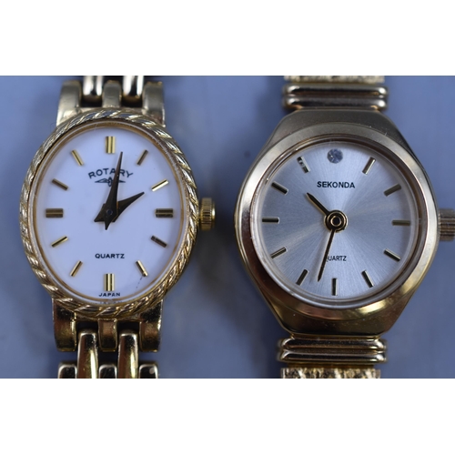 86 - Two Ladies Quartz Watches in Presentation Boxes, Sekonda and Rotary.