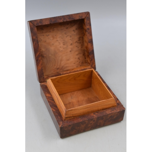 106 - Birds Eye Maple Jewellery Box with Paua Shell Decoration