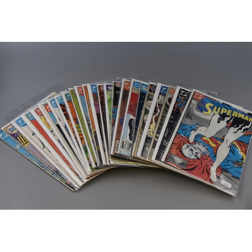 359 - Large Selection of DC Comics including Superman, justice League America, Superboy, Green lantern and... 