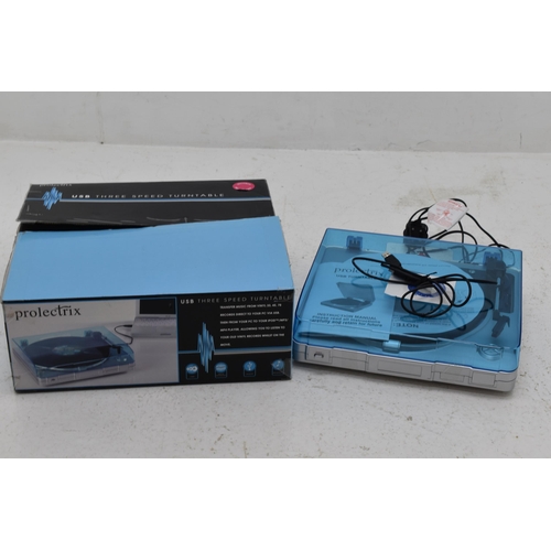 421 - A Prolectrix USB Turntable, In Box. Powers on When Tested.