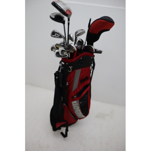 487 - Wilson Golf Club Bag with Golf Clubs to include Wilson, Gallway, Knetic, Sniper, Hotblade and others