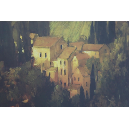 542 - Hillside - Tuscany By Phillip Craig Printed In Frame Approx 52