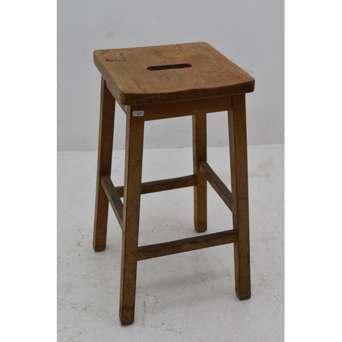 546 - Genuine Vintage Wooden Lab Stools C1950